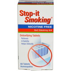 Stop-it Smoking, таблетки для детоксикації, без нікотину, NatraBio, 60 таблеток
