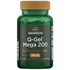 Q-гель Мега 200, Q-Gel Mega 200, Swanson, 200 мг, 30 капсул
