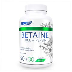 Бетаїн HCL + пепсин SFD Nutrition (Betaine HCL+Pepsin) 120 капсул