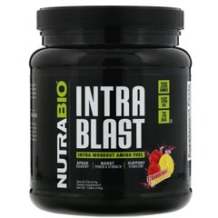 Intra Blast, заряд аминокислот для восстановления после тренировки, клубника с лимоном, NutraBio Labs, 740 г купить в Киеве и Украине