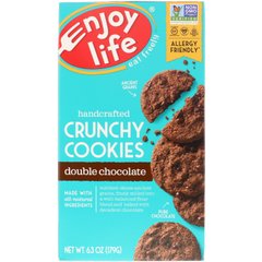 Хрустке печиво ручної роботи, подвійний шоколад, Enjoy Life Foods, 6,3 унції (179 г)