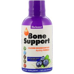 Рідка кісткова підтримка, зі смаком чорниці, Bluebonnet Nutrition, 16 рідких унцій (472 мл)