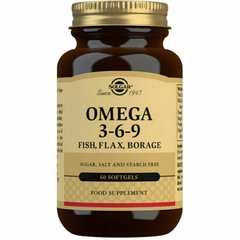 Рыбий жир Омега 3 6 9 Solgar (EFA Omega 3-6-9) 1300 мг 60 капсул купить в Киеве и Украине