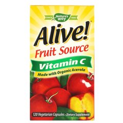 Вітамін С Alive! Nature's Way (Vitamin C) 120 капсул