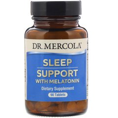 Поддержка сна с мелатонином, Sleep Support with Melatonin, Dr. Mercola, 90 таблеток купить в Киеве и Украине