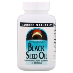 Масло чёрного тмина Source Naturals (Black Seed Oil) 1000 мг 120 капсул купить в Киеве и Украине