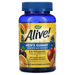 Alive, Витамины Gummy для мужчин, отличные фруктовые вкусы, Nature's Way, 60 жевательных конфет купить в Киеве и Украине