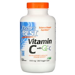 Витамин C, Vitamin C with Quali-C, Doctor's Best, 1000 мг, 360 вегетарианских капсул купить в Киеве и Украине
