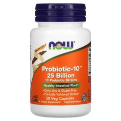 Пробіотики Now Foods (Probiotic-10) 25 млрд 50 капсул