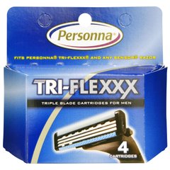 Tri-Flexxx, картриджи с тройным лезвием для мужчин, Personna Razor Blades, 4 картриджа купить в Киеве и Украине