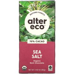 Органический шоколад, темный с морской солью, Alter Eco, 80 г купить в Киеве и Украине