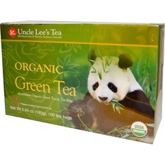 Органический зелёный чай, Uncle Lee's Tea, 100 чайных пакетиков, 160 г купить в Киеве и Украине