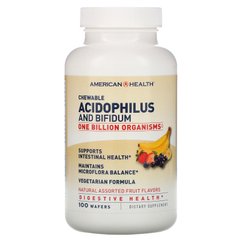 Відновлення мікрофлори кишечника фруктовий смак American Health (Acidophilus And Bifidium) 100 шт.