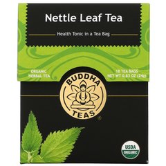 Buddha Teas, Органічний трав'яний чай, лист кропиви, 18 чайних пакетиків, 0,83 унції (24 г)