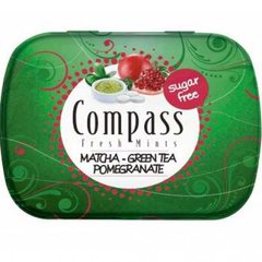 Леденцы зеленый чай "Матча" и гранат без сахара Compass Matcha-Green Tea Pomegranate 14 г купить в Киеве и Украине
