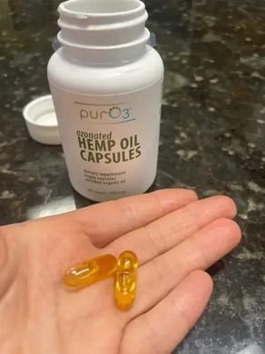 PurO3 Ozonated Hemp Oil for Gut Health (Ozonated Hemp Oil Capsules) 500 mg 90 kcal