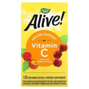 Вітамін С Alive! Nature's Way (Vitamin C) 120 капсул