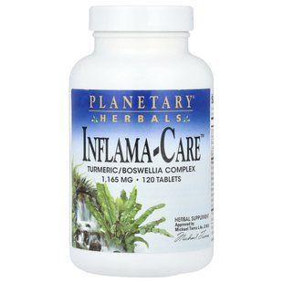 Planetary Herbals, Inflama-Care&trade;, Turmeric/Boswellia Complex, 1,165 mg, 120 Tablets (582 mg per Tablet)