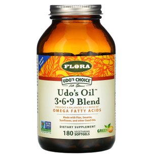 Омега 3-6-9 Flora (Udo's Oil 3-6-9 Blend) 180 капсул купить в Киеве и Украине