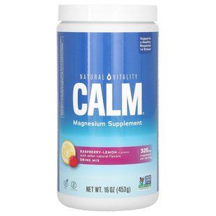 Natural calming, anti-stress drink, raspberry-lemon flavor, Natural Vitality, 16 oz (453 g)