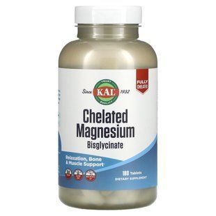 KAL, Chelated Magnesium Bisglycinate, 180 Tablets купить в Киеве и Украине