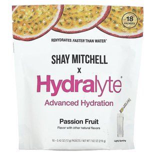 Hydralyte, Shay Mitchell, Advanced Hydration, Passion Fruit, 18 Packets, 0.42 oz (12 g) Each купить в Киеве и Украине