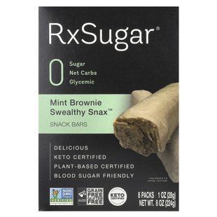 RxSugar, Swealthy Snax&trade;, Snack Bars, Mint Brownie, 8 Packs, 1 oz (28 g) Each купить в Киеве и Украине