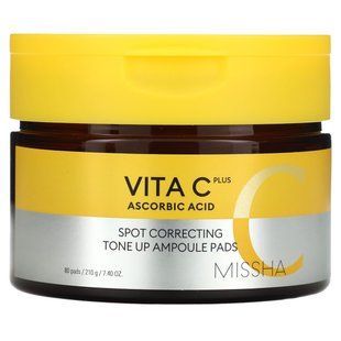 Missha, Vita C Plus, Spot Correcting Tone Up Ampoule Pads, 80 Pads, 7.40 oz (210 g)