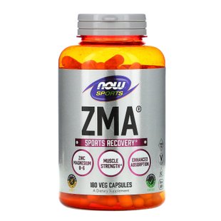 Комплекс ЦМА (цинк магний и витамин B-6) Now Foods (Sports Nutrition ZMA Zinc Magnesium and Vitamin B-6) 180 капсул купить в Киеве и Украине