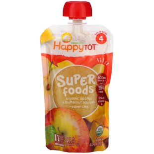 Детское питание из яблок и мускатной тыквы Happy Family Organics (Inc. Happy Baby Happytot) 120 г купить в Киеве и Украине