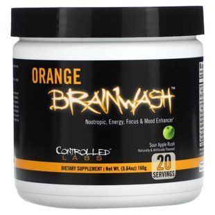 Orange Brainwash, sour apple fever, Controlled Labs, 5.64 ounces (160 g)