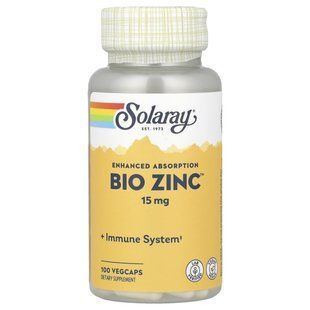 Цинк БиоЦинк Solaray (Bio Zinc) 15 мг 100 капсул купить в Киеве и Украине