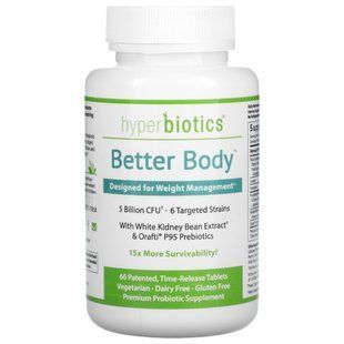 Пробиотики для управлением весом Hyperbiotics (Probiotic Probiotics for Weight 5 миллиардов CFU) 60 таблеток купить в Киеве и Украине