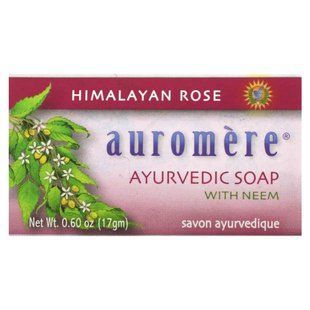 Auromere, Ayurvedic Bar Soap with Neem, Himalayan Rose, 0.6 oz (17 g) купить в Киеве и Украине