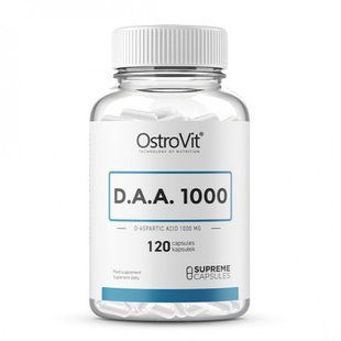 Бустер тестостерона, D.A.A. 1000, OstroVit, 120 капсул купить в Киеве и Украине