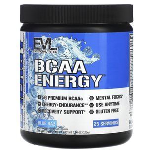 EVLution Nutrition, BCAA Energy, Blue Raz, 7.94 oz (225 g) купить в Киеве и Украине