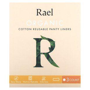 Rael, Organic Cotton Reusable Panty Liners, 3 Count купить в Киеве и Украине
