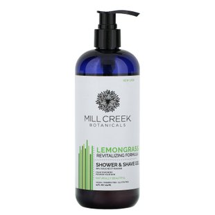 Гель для душа и бритья, лемонграсс, Shower & Shave Gel, Lemongrass, Mill Creek Botanicals, 414 мл купить в Киеве и Украине