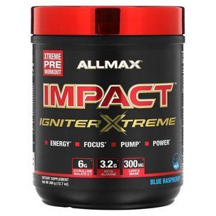 ALLMAX, IMPACT&trade; IGNITER XTREME, Pre-Workout, Blue Raspberry, 12.7 oz (360 g)
