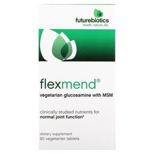 Вегетарианский глюкозамин с МСМ FutureBiotics (FlexMend) 375 мг/375 мг 90 табеток купить в Киеве и Украине
