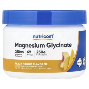 Nutricost, Magnesium Glycinate, Peach Mango, 8.9 oz (250 g) купить в Киеве и Украине