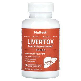 NuBest, Livertox, 60 вегетаріанських капсул