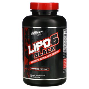 Nutrex Research, LIPO-6 Black, экстремальная эффективность, 120 черных капсул купить в Киеве и Украине