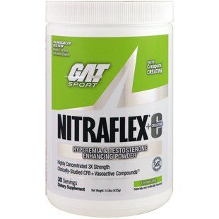 Nitraflex+C, lemon-lime, GAT, 14.8 ounces (420 g)