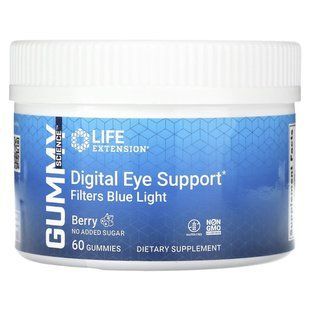 Life Extension, Digital Eye Support, filters blue light, berries, 60 chewable tablets
