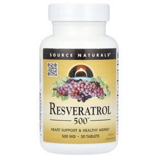 Ресвератрол Source Naturals (Resveratrol 500) 500 мг 30 таблеток