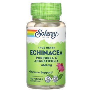 Solaray, True Herbs, Echinacea, Purpurea & Angustifolia, 460 mg, 100 VegCaps купить в Киеве и Украине
