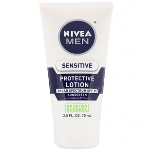 Men, для чувствительной кожи, защитный лосьон, SPF 15, Nivea, 75 мл купить в Киеве и Украине