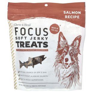 Chew + Heal, Focus Soft Jerky Treats, For Dogs, Salmon, 12 oz (340 g) купить в Киеве и Украине
