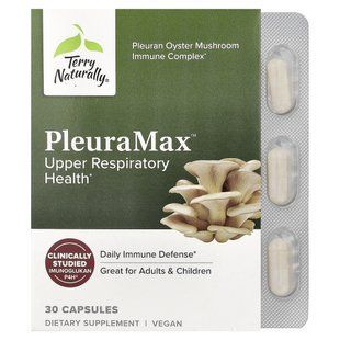 Капсули для здоровʼя верхніх дихальних шляхів Terry Naturally (PleuraMax) 30 капсул